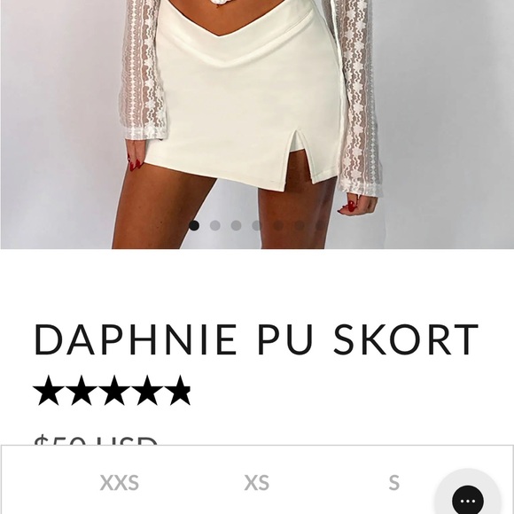 DAPHNIE PU SKORT Tiger Mist - Picture 2 of 8